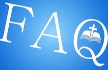 the letters F-A-Q with the An Carraig Baptist Church logo inside the Q